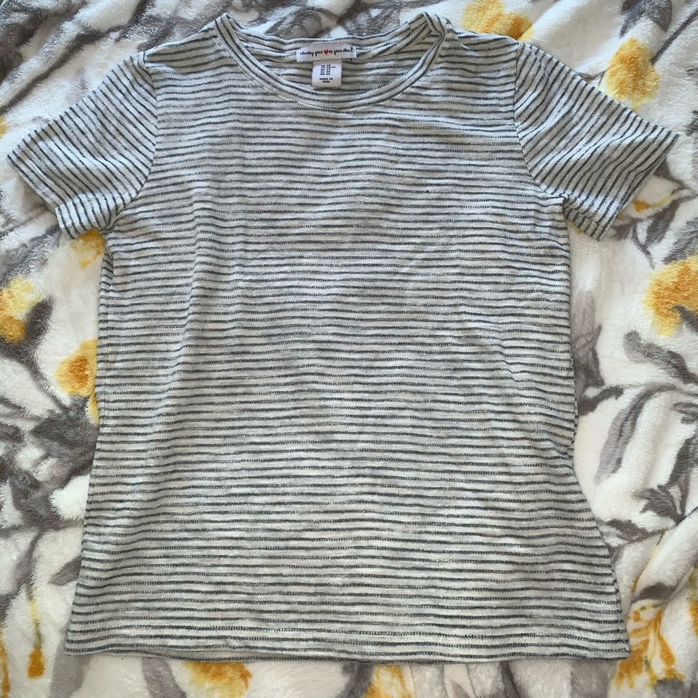 White and grey striped T-Shirt